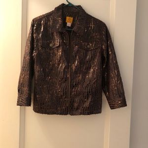 Ruby Rd. Textured/Alligator Jacket
